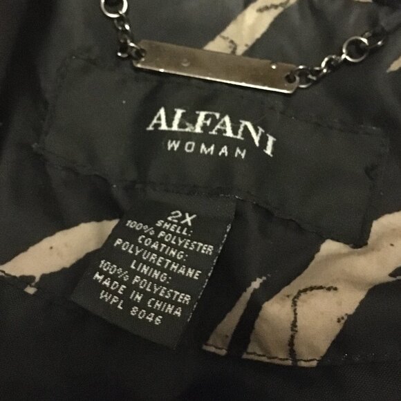 Alfani Abstract Animal Print Collared Jacket - Picture 11 of 13